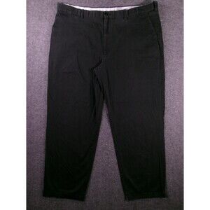 Berkley Jensen Pants Men 44X31 Black Flat Front Straight Leg Classic Tag 44X32